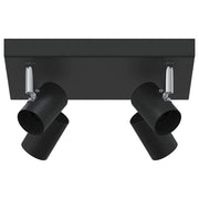 Faretto da soffitto orientabile dal design moderno per interni 26,5 x 26 x 11,5 cm metallo nero 02_0058294