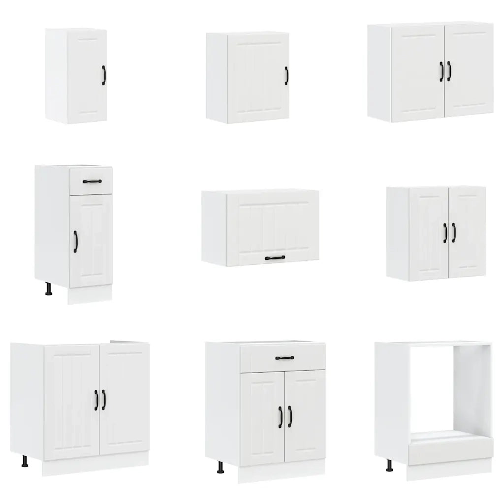 Set Mobili da Cucina 14 pz Lucca Bianchi Legno Multistrato