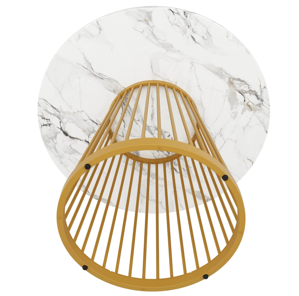 Set da pranzo 5 pezzi 80 cm in MDF e metallo, multicolore, moderno