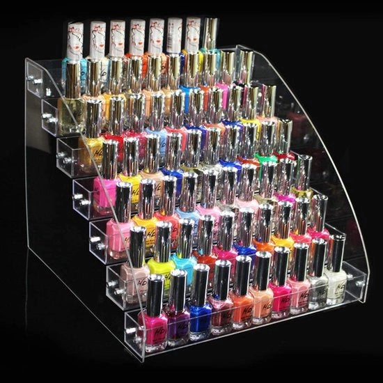 Organizzatore Acrylico per Display di Vernice - Sostegno da Scrivania - Design a Scomparti - Sicuro e Ecologico - Installazione Facile - Display di Vernice
