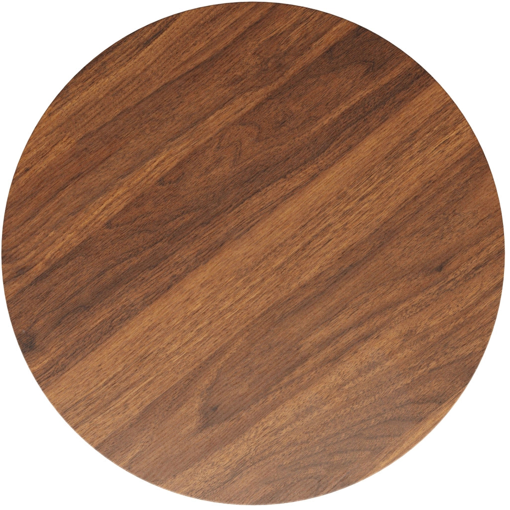 Tavolo da pranzo 80x80x76 cm con piedini regolabili; MDF e metallo; nero e noce