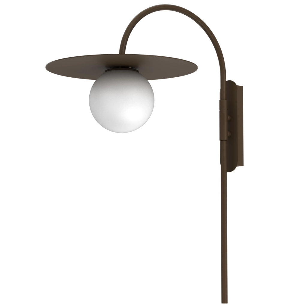 Applique Flat Luminex 1xE27 bronzo sfera bianca metallo