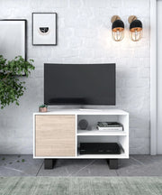 Mobile TV 95x40x57cm modello WIND colore Bianco e colore Rovere RF1004
