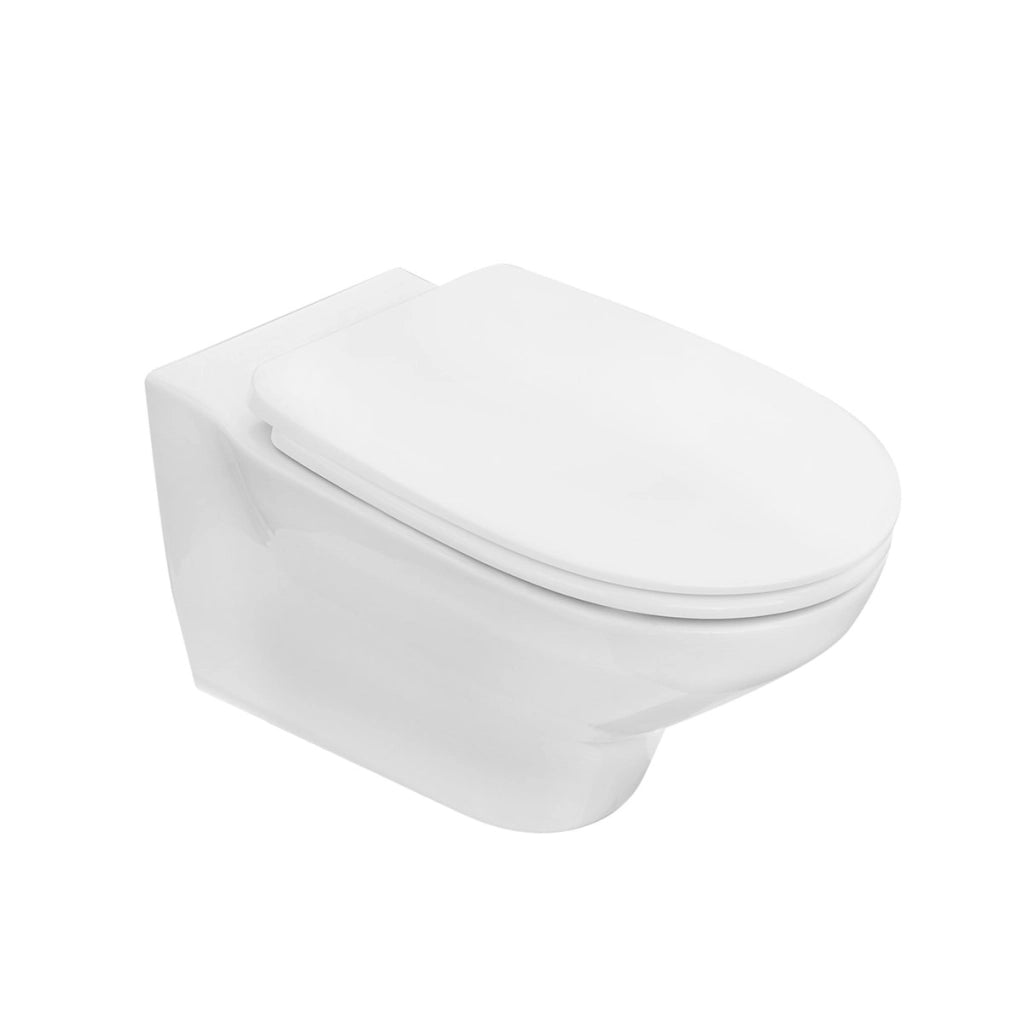 Sanitari sospesi serie GELSO: vaso, bidet, copriwater soft-close - Bianco Lucido