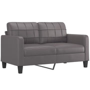 Divano | Divano da soggiorno | Sofa a 2 Posti Grigio 140 cm in Similpelle
