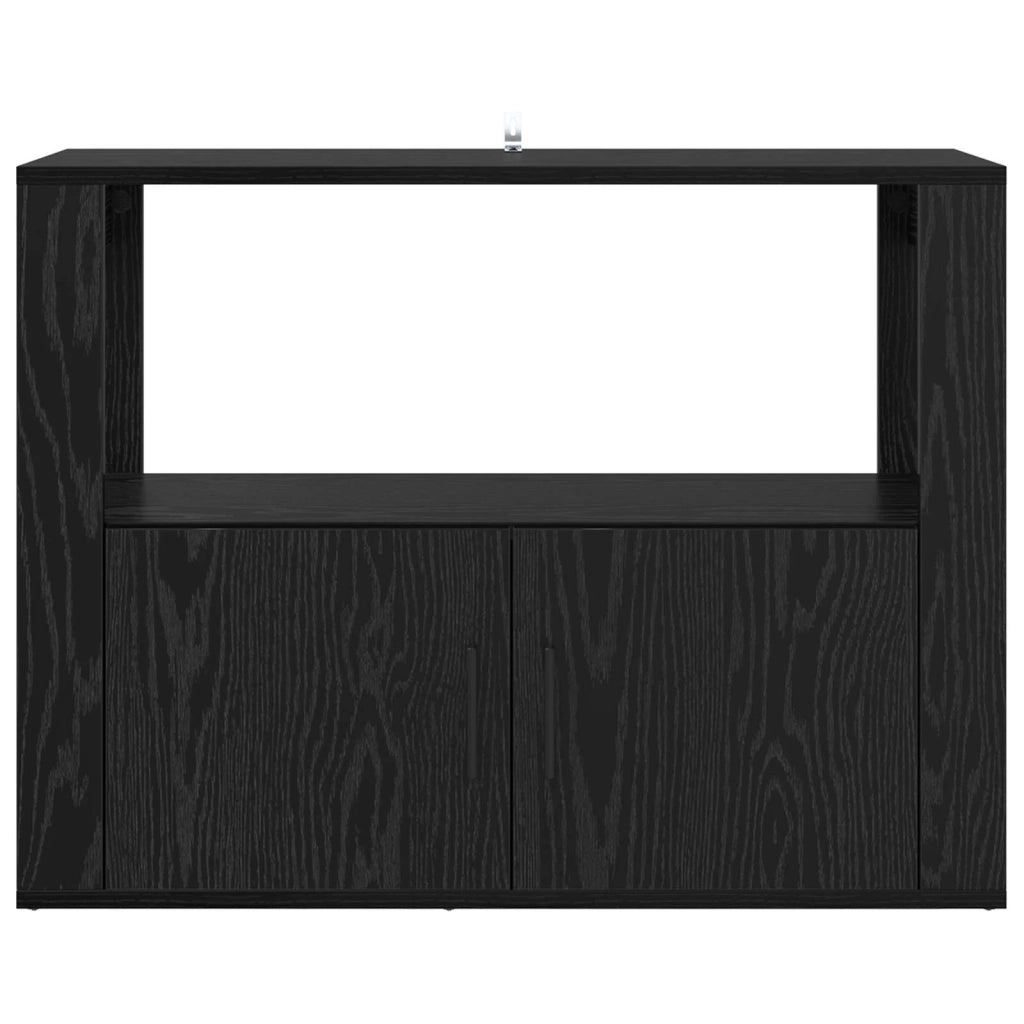 Credenza Rovere nero 80 x 30 x 60 cm Legno multistrato 881092