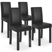 IDMarket - Set di 4 sedie da pranzo nere HANNAH