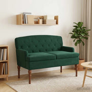 Loveseat con bottoni imbottiti Verde Scuro 111 x 65 x 79 cm 42041845