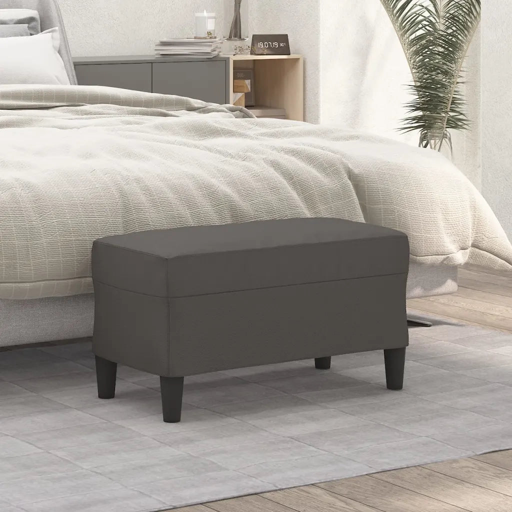 Panca Grigia 70x35x41 cm in Similpelle CFW9275547