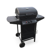 Barbecue a gas, 2 bruciatori, nero