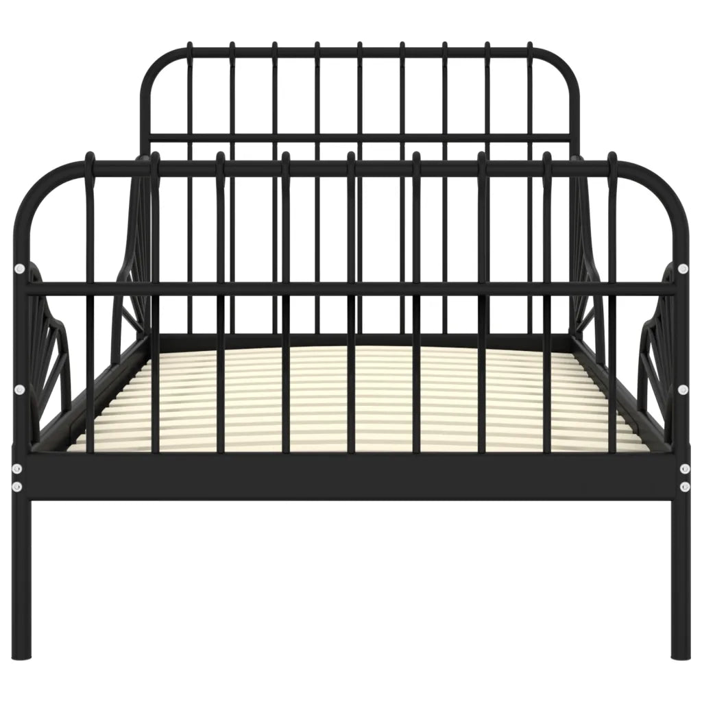 Giroletto Estendibile Nero in Metallo 80x130/200 cm 324740