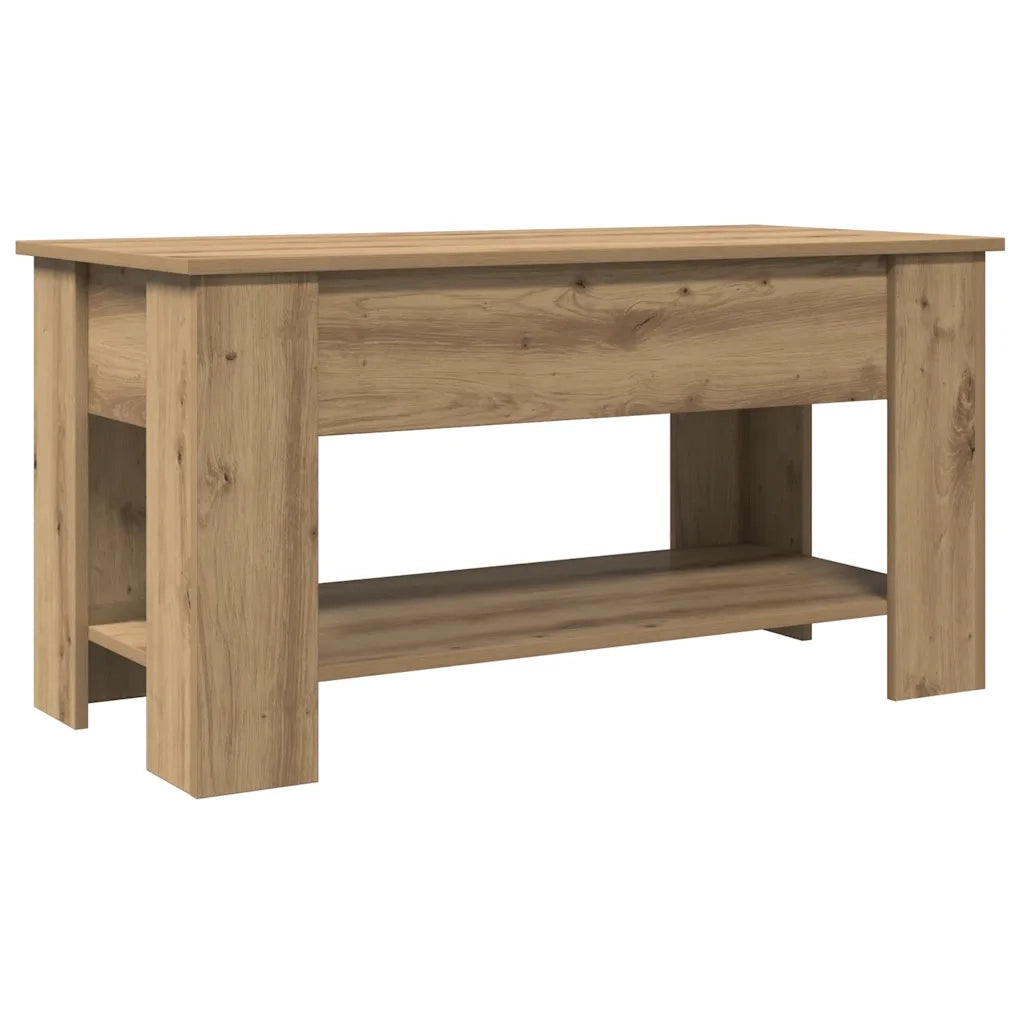 Tavolino salotto | Tavolino da caff¨¨ | Tavolino da Soggiorno Rovere Artigianale 101x49x52 cm in Truciolato