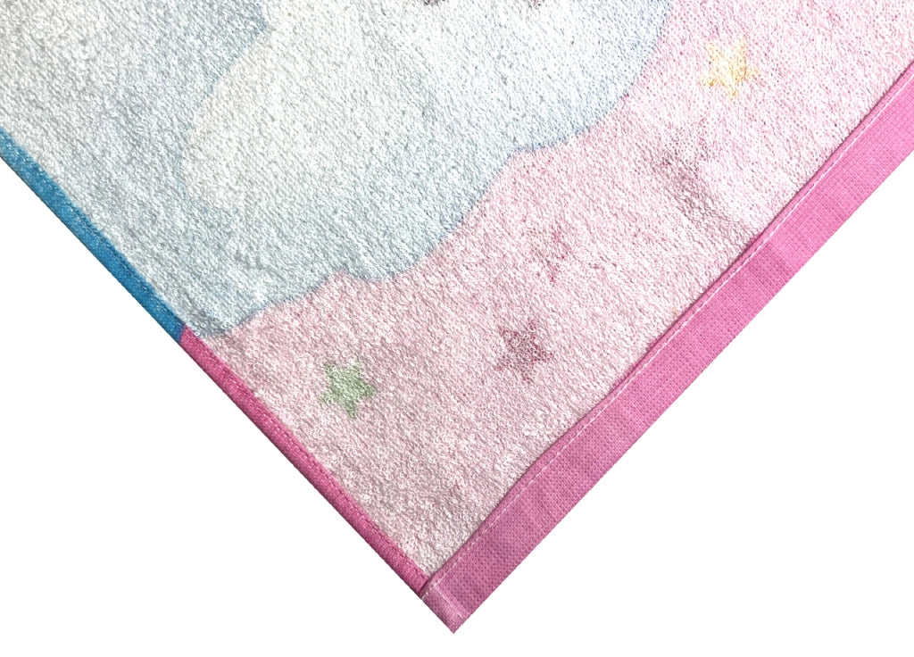 Poncho Mare Per Bambini Per Spiaggia In Morbida Spugna Disegno Unicorno