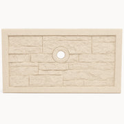 Frontalino pilozza serie muraglietto foro bianco effetto pietra 45 x h.24 cm