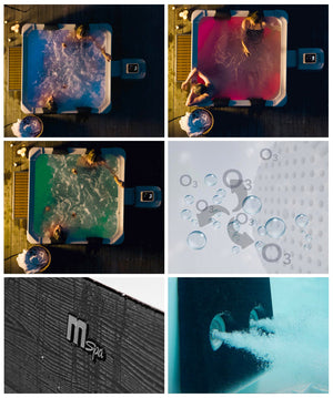 Vasca Idromassaggio da Esterno Spa Riscaldata 160x160x65 cm 6 Posti Wi-Fi Oslo Smart