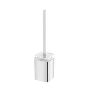 Scopino WC con ciuffo in setole da appoggio in ottone, alluminio e Cromall A033 Gedy serie ELBA Cromato