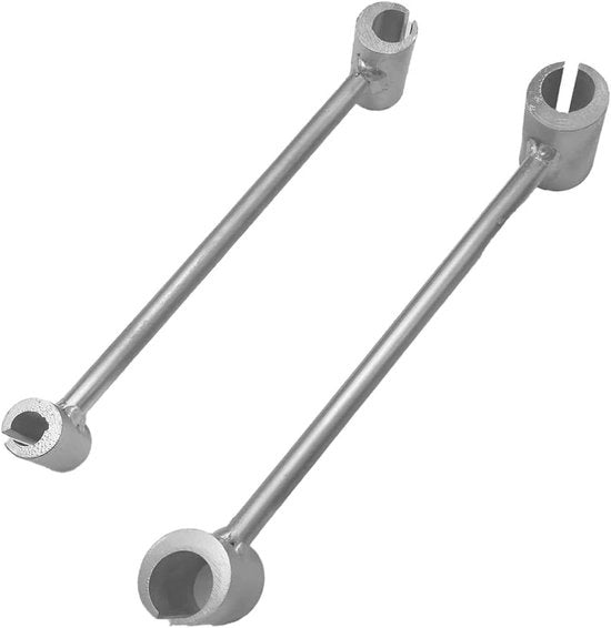 Strumento a doppio capo per l'adattamento della porta - Chiave per l'adattamento della porta con doppio capo - Plier con manico regolabile - 2 pezzi.