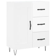 Credenza | Madia | Buffet da pranzo | Armadio da pranzo 69,5x34x90 cm in Legno Multistrato Bianco Lucido