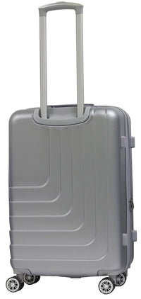 Trolley Valigia Media Rigida in ABS 4 Ruote TSA Ravizzoni Titanio Silver