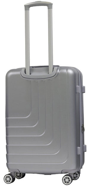 Trolley Valigia Media Rigida in ABS 4 Ruote TSA Ravizzoni Titanio Silver