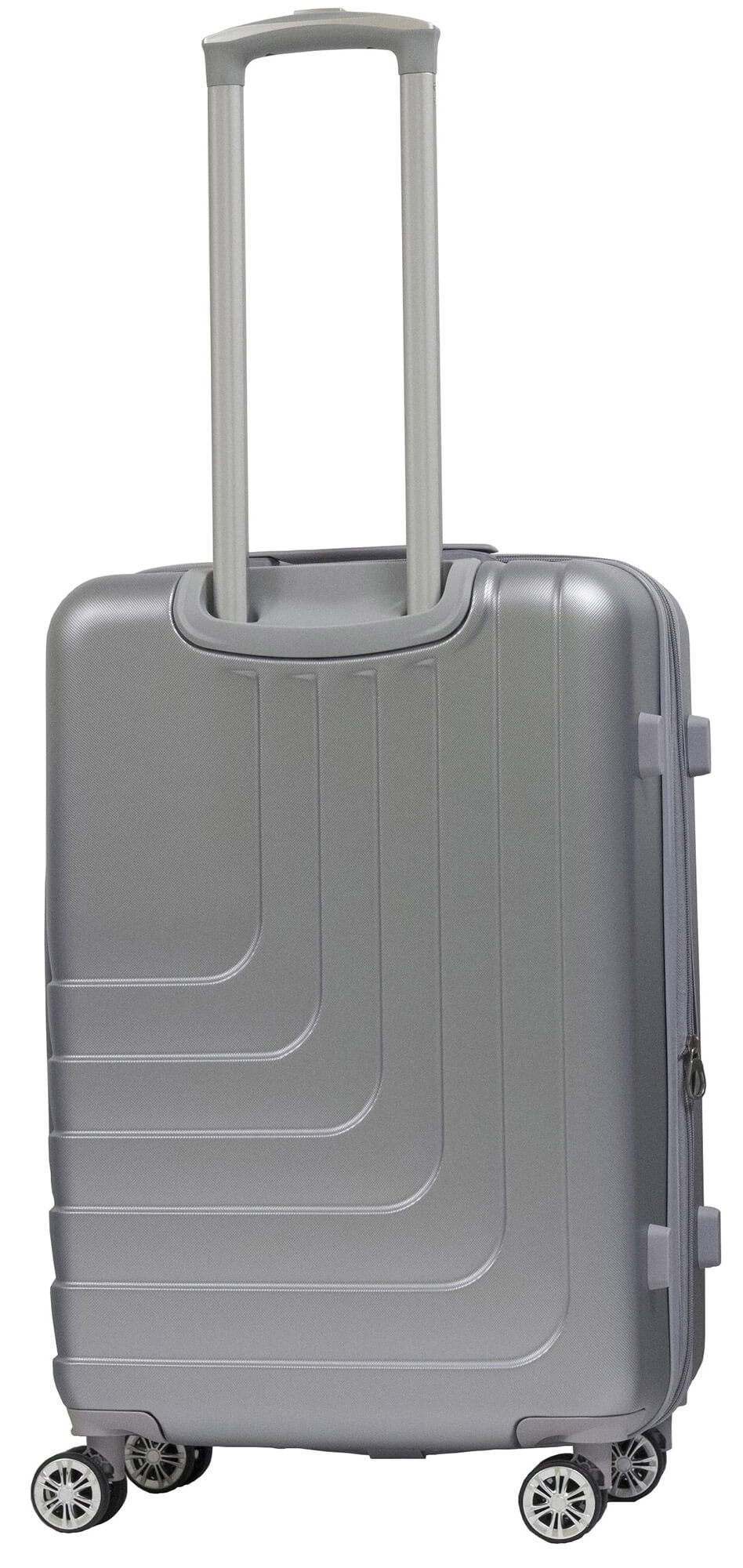 Trolley Valigia Media Rigida in ABS 4 Ruote TSA Ravizzoni Titanio Silver