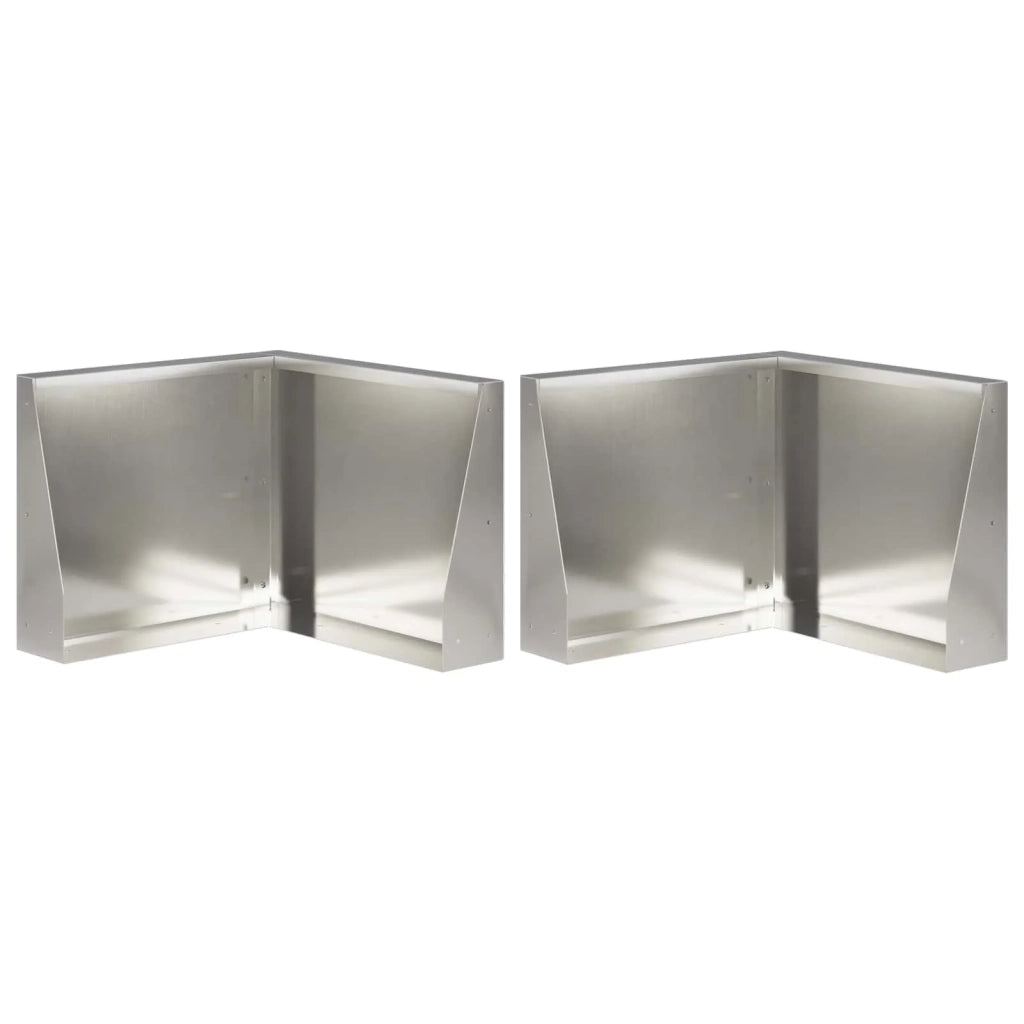 Muro di contenimento 2 pz 50 x 50 x 30 cm Acciaio Inox Argento 8015208