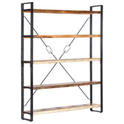 Libreria a 5 Ripiani 140x30x180 cm in Massello di Recupero cod mxl 33757