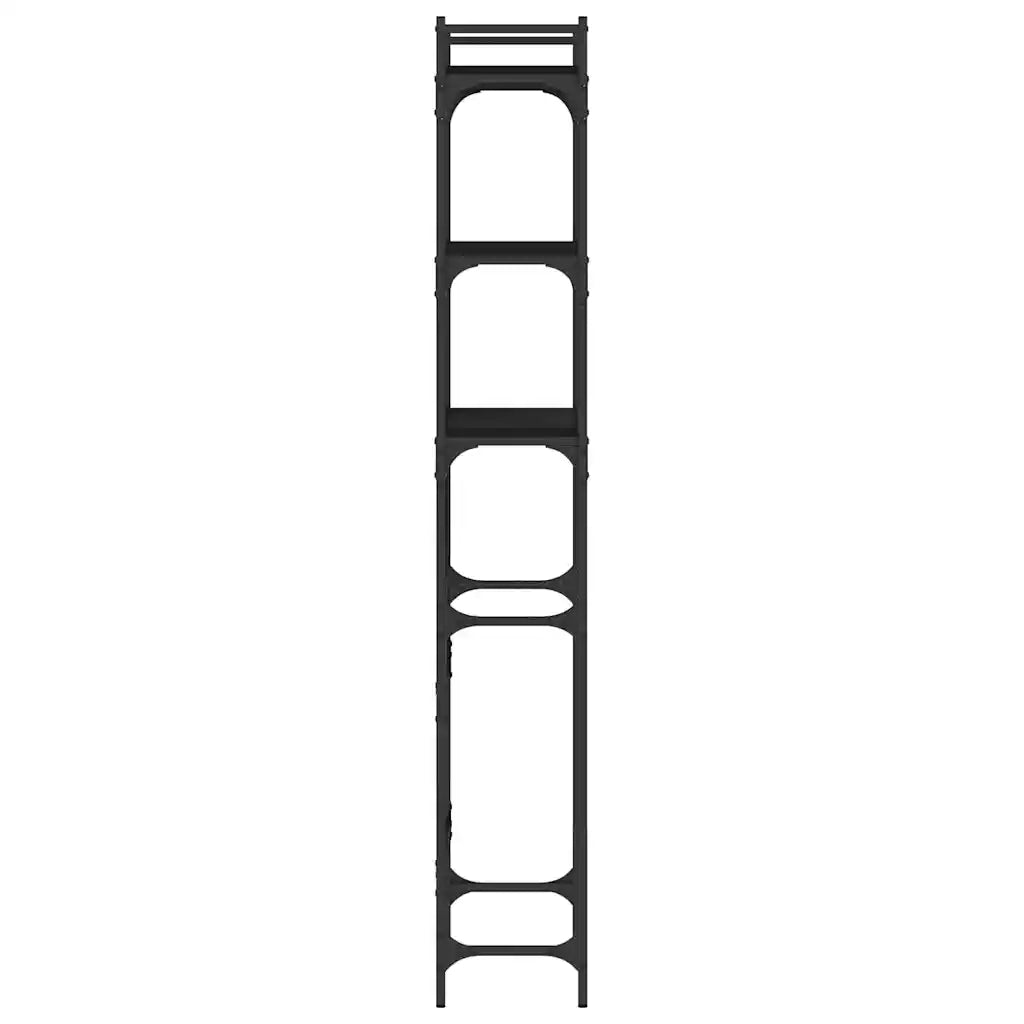 Scaffale per Lavatrice Nero 67x25x163 cm in Legno Multistrato CFW3418676