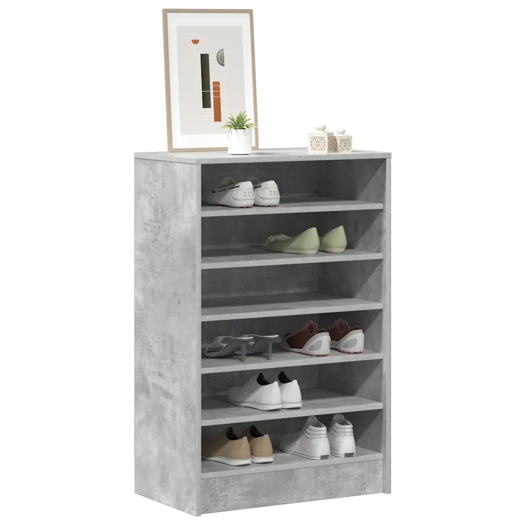 Scarpiera Grigio Cemento 60x35x92 cm in Truciolato 808949