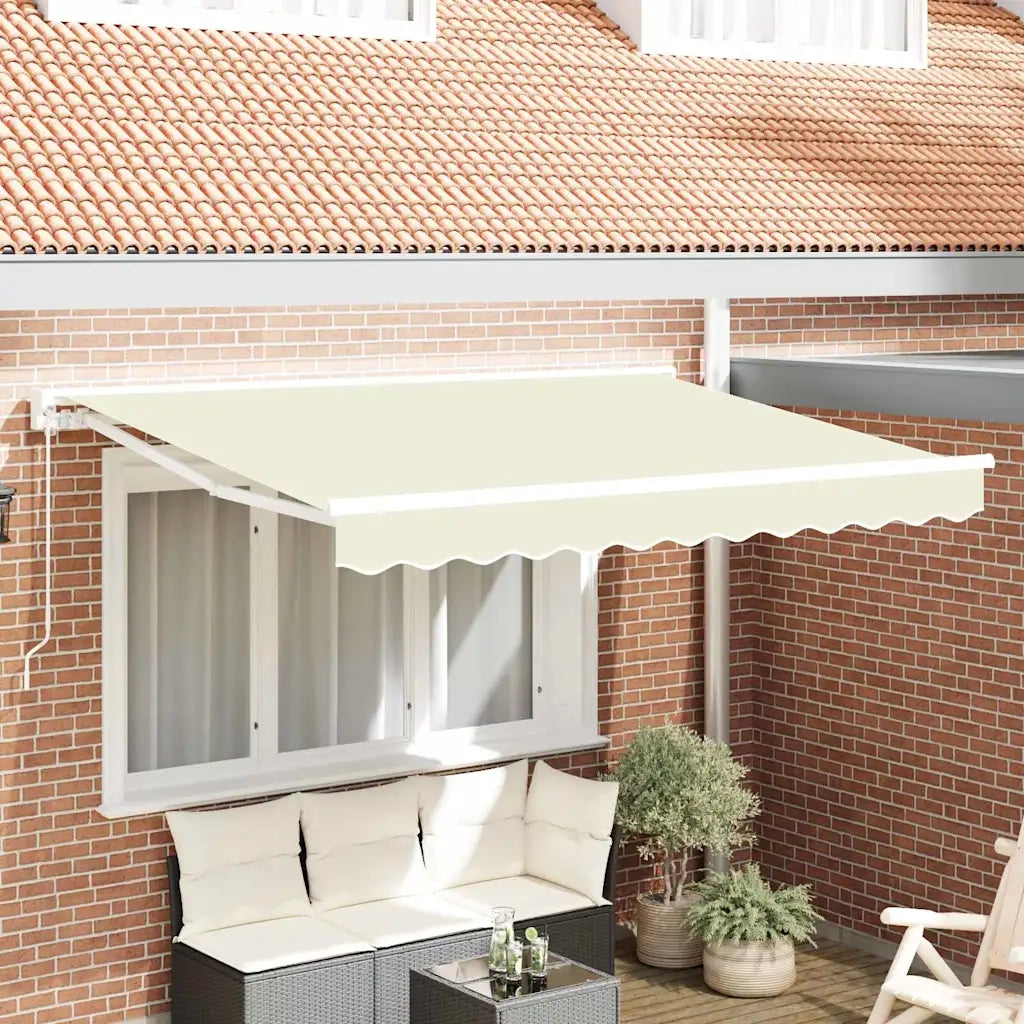 vidaXL Tenda Retrattile Crema 250x200 cm Tessuto