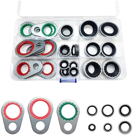 Kit di Gomme Afdichtanti universale 60 pezzi - Sistema di Gomme Afdichtanti - Kit di Afdichtanti per Sistema di Climatizzazione - Sistema di Climatizzazione - Applicazione Universale - Qualità Elevata - Afdichtanti