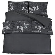 Set Copripiumino Nero 155x220 cm in Cotone CFW5578007