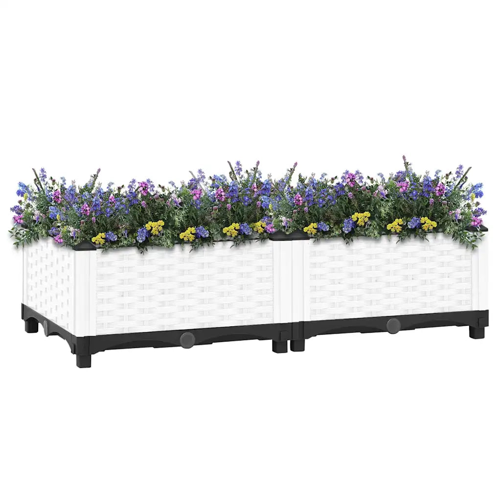 Fioriera Rialzata-Vaso da Esterno-Fioriera Elevata 80x40x23 cm in Polipropilene 822410