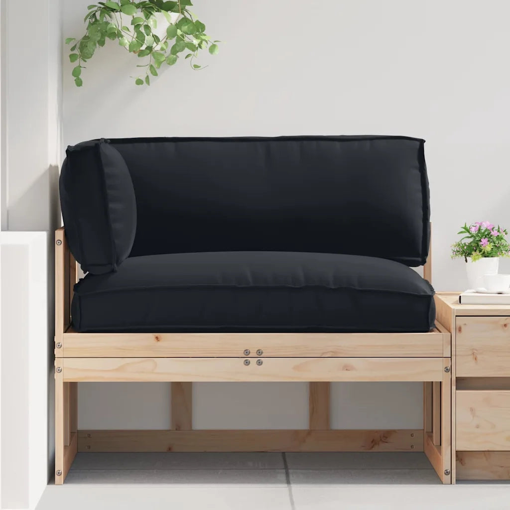 Set di Cuscini per Pallet 3 pcs Nero Tessuto Oxford 3329093