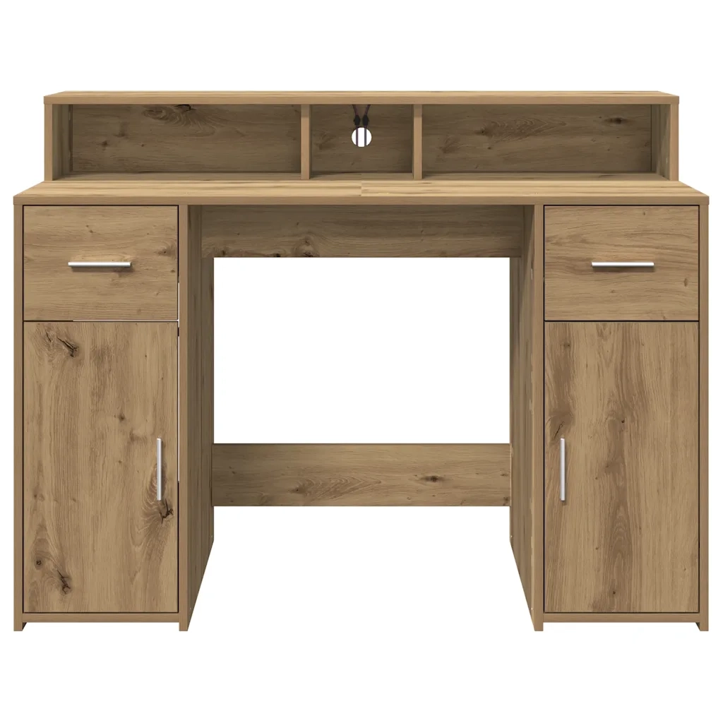Scrivania con Luci LED Rovere 120x55x91 cm in Legno Multistrato 3309419