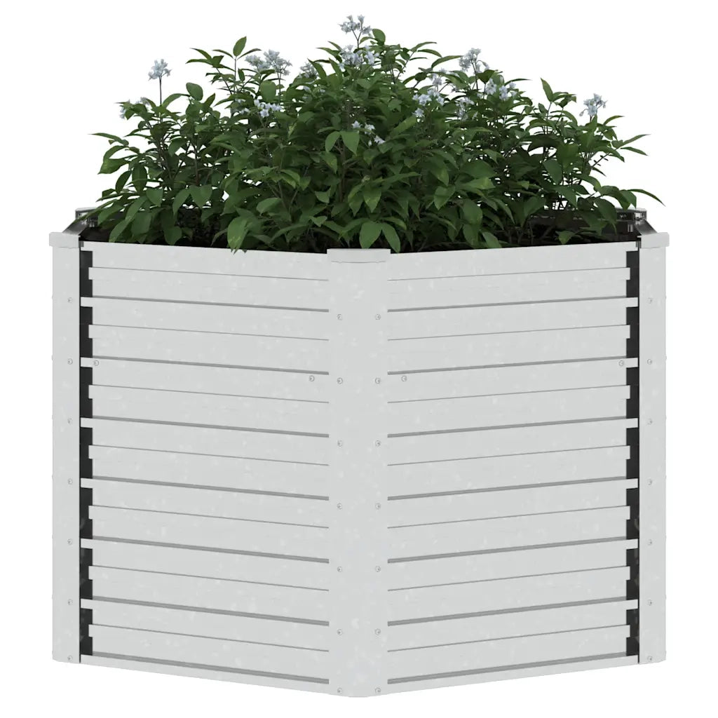 Letto Rialzato da Giardino 129x77 cm in Acciaio Zincato Argento 316898