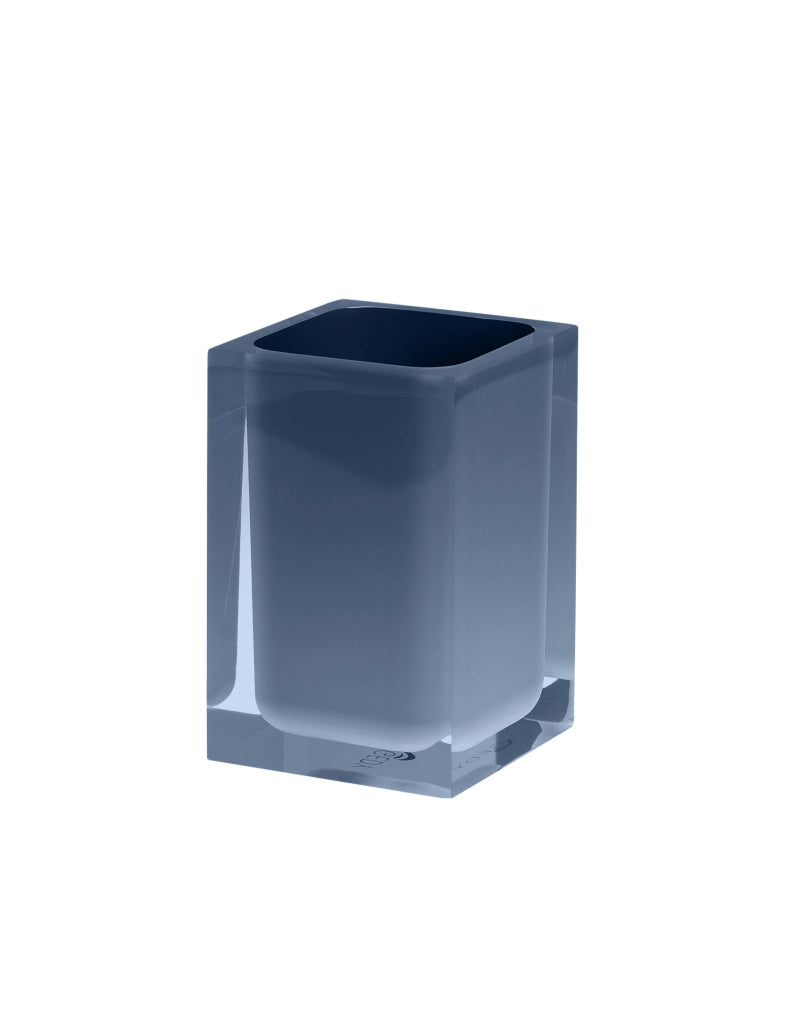 Portaspazzolini d'appoggio in resina RA98 Gedy serie RAINBOW Blu Petrolio