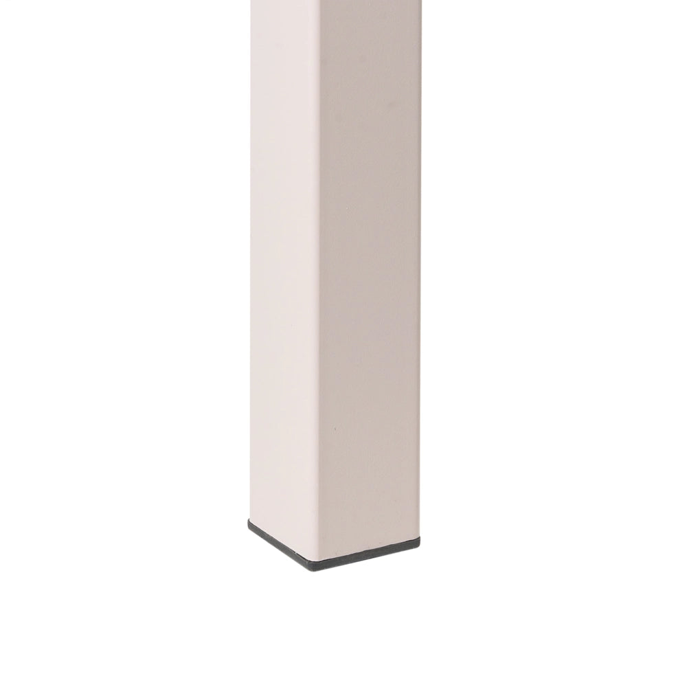 Tavolo da pranzo da giardino Telaio sintetico beige 4-6 posti resistente alle intemperie Patio esterno
