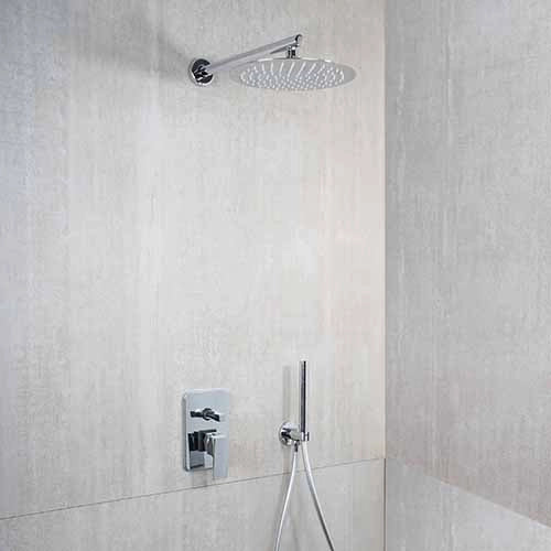 KIT SOFFIONE DOCCIA RESTYLING SMART- TONDO- Cromo Lucido- METAF- pezzi 1