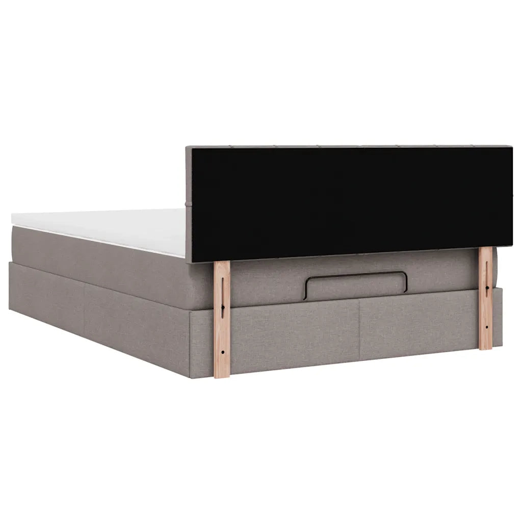 Pouf Letto con Materasso Tortora 140x190 cm in Tessuto 3311460