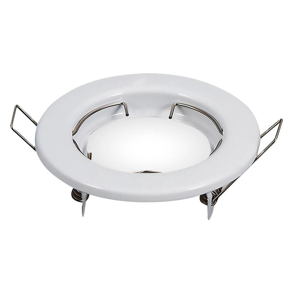 1cf portafaretto led fisso metallo bianco diametro 81 h.40 mm diametro imbocco cod:ferx.8088945nlm