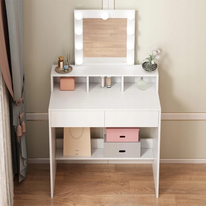 Toilette da trucco per vizagista cosmetica con specchio led moderna loft 40x80x145 cm