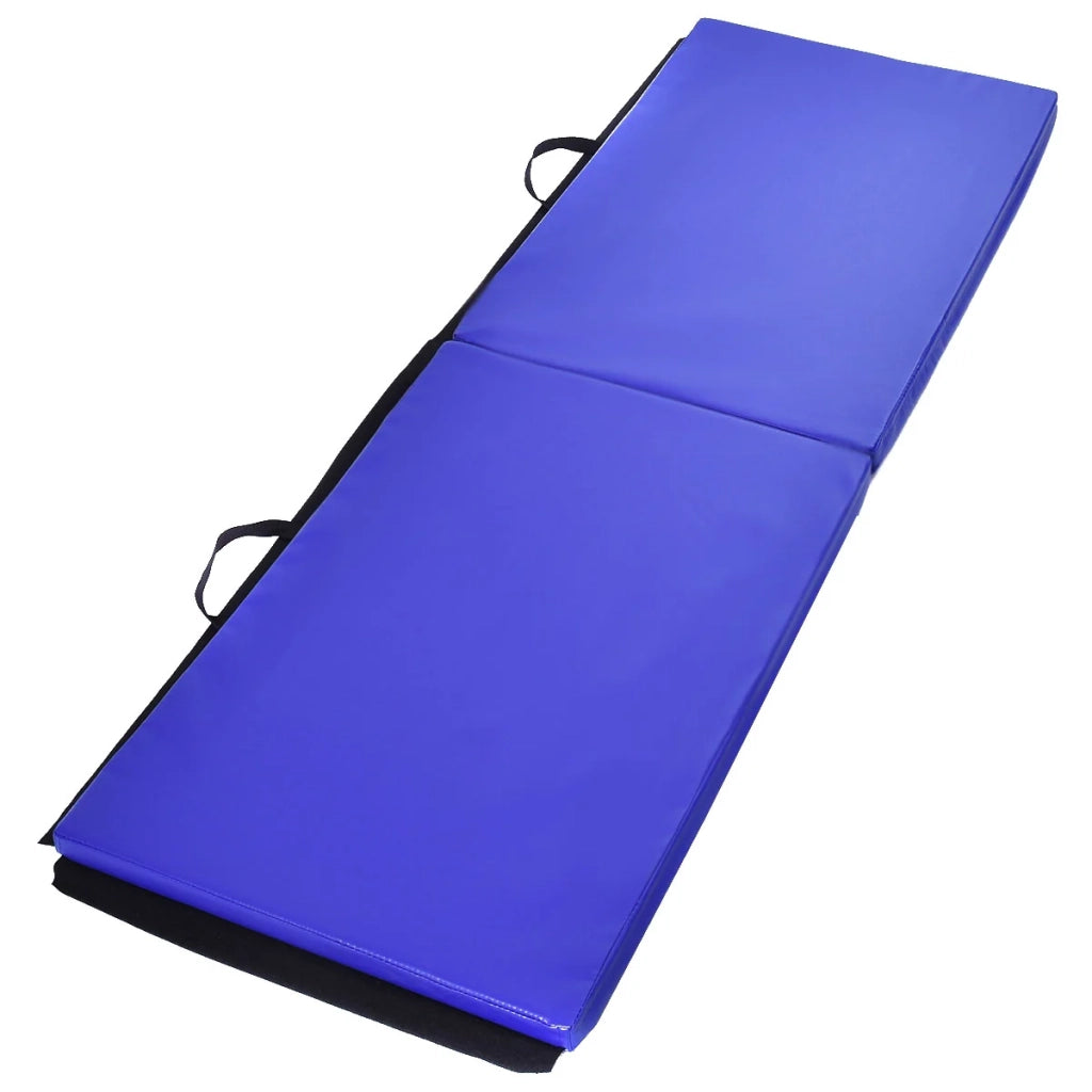 Tappetino pieghevole 180 x 60 x 4 cm tappetino da palestra leggero e pratico in PU blu 20_0014259