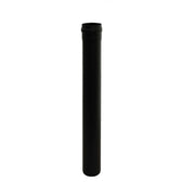 Tubo per fumi pellet 1m acciaio nero opaco diam 100 stufa riscaldamento raccordo