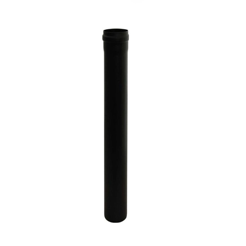 Tubo per fumi pellet 1m acciaio nero opaco diam 100 stufa riscaldamento raccordo