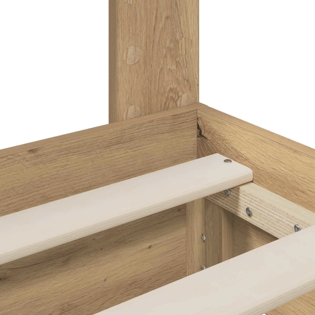 Bed Frame with Storage and Headboard Artisan Oak 180 x 200 cm 3445827