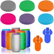 6 pezzi di coperture in silicone per bottiglie di birra e 2 pezzi di apripettine per bottiglie di birra - Salvaguardia per bottiglie di birra con protezione per bevande colorate - Protezione contro le morsicature per bottiglie di birra