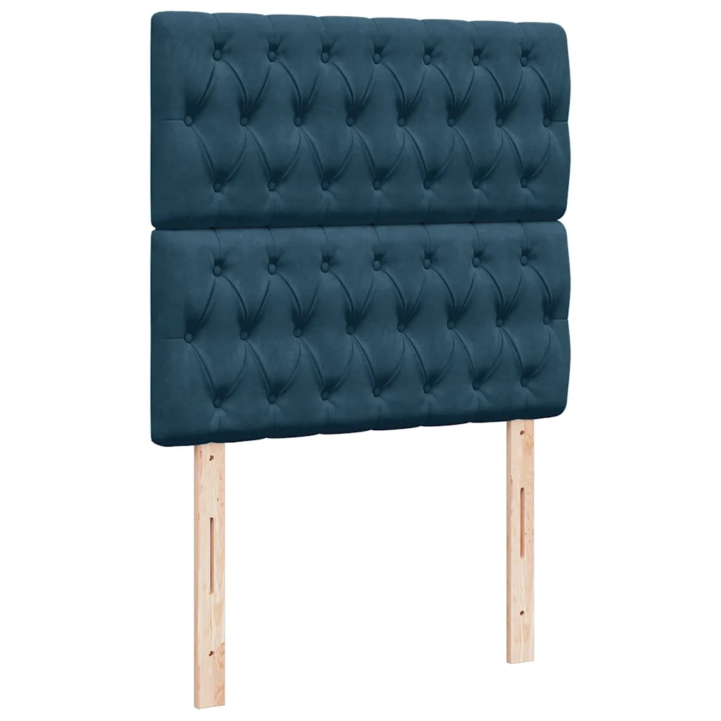 Giroletto a Molle con Materasso Blu 90x190 cm in Velluto 3294524