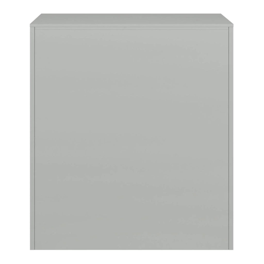 Armadietto in metallo con 4 ante 100 x 90 x 40 cm acciaio laccato grigio chiaro 03_0009182