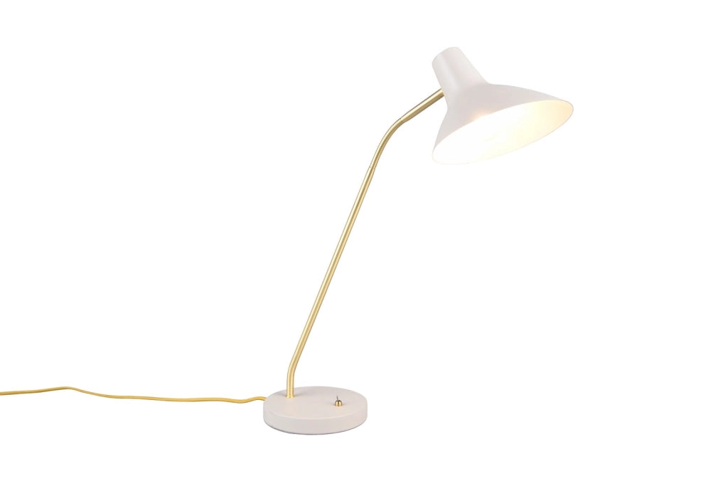 Lampada tavolo grigia ottone E27 10W Trio Traveller